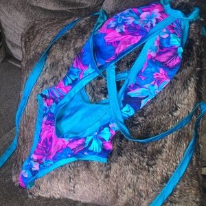 Blue Floral one piece